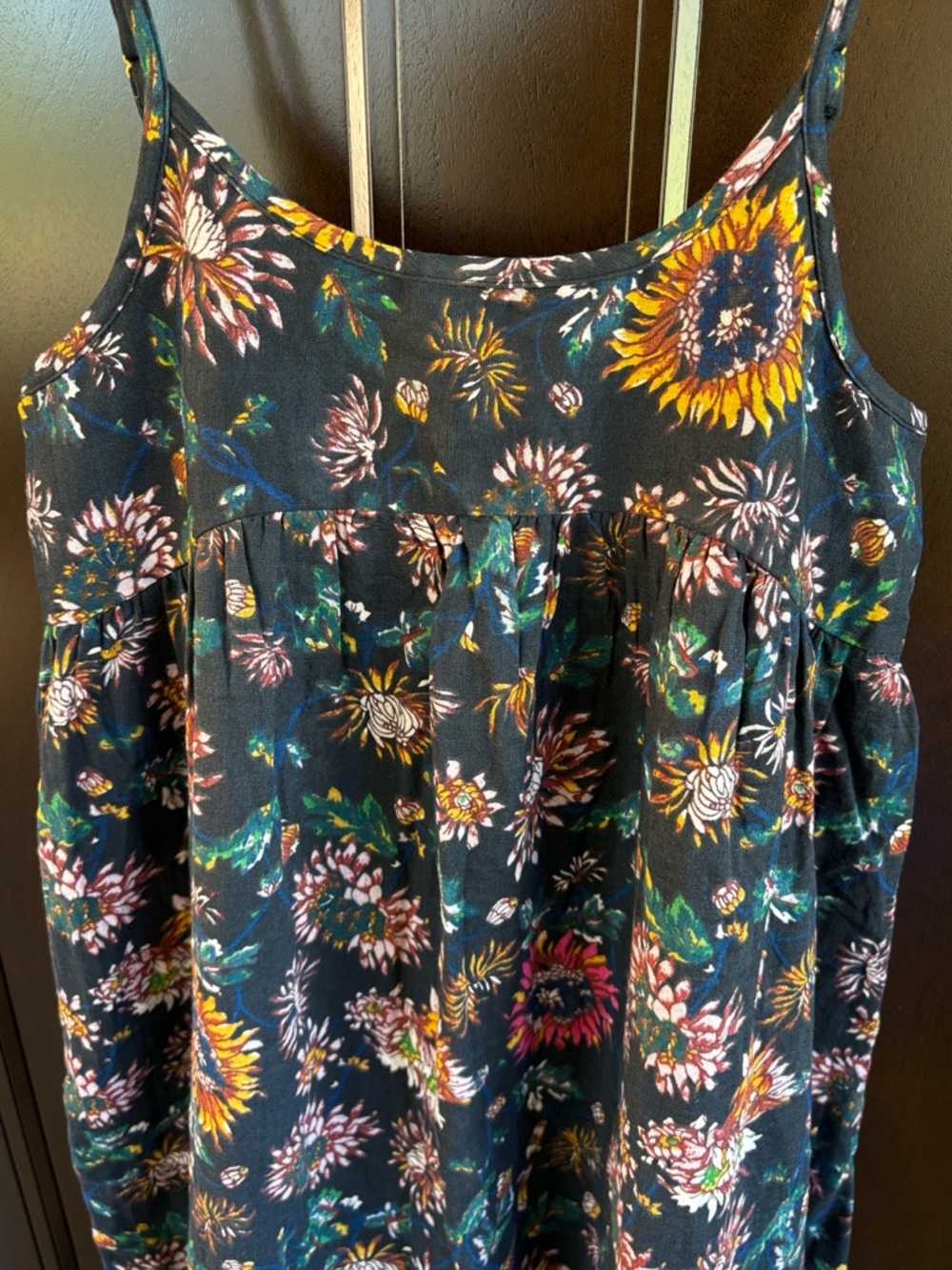 EUC NATURAL LIFE Journey Black Floral Maxi Sundress Size Small - Picture 4 of 9